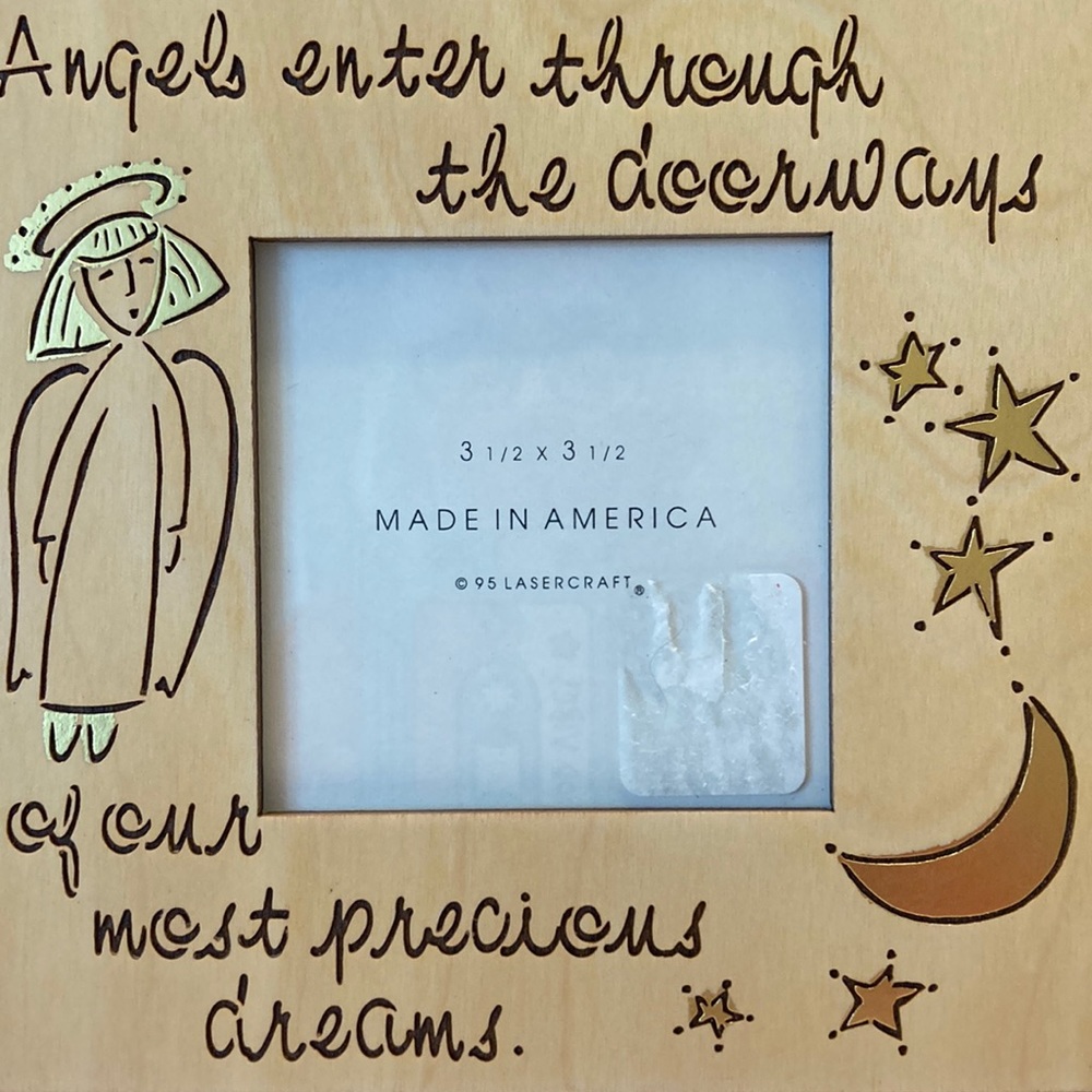 Angels precious dreams vintage picture frame NWT 4x6 picture book baby photos